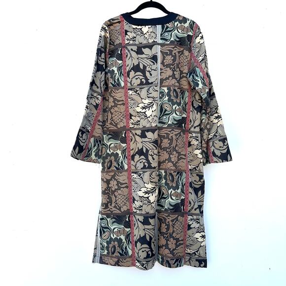 Citron Santa Monica Y2K Duster Coat Patchwork Tapestry Floral Brocade Medium - Picture 4 of 9